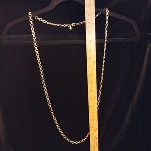 Vtg Chic Heavy Francesca Visconti Fancy Double Rolo GP Designer Chain Necklace